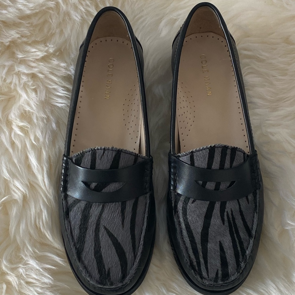 Cole Haan *NEW* Women’s Penny Loafer Real Calf Fur Upper Size 6